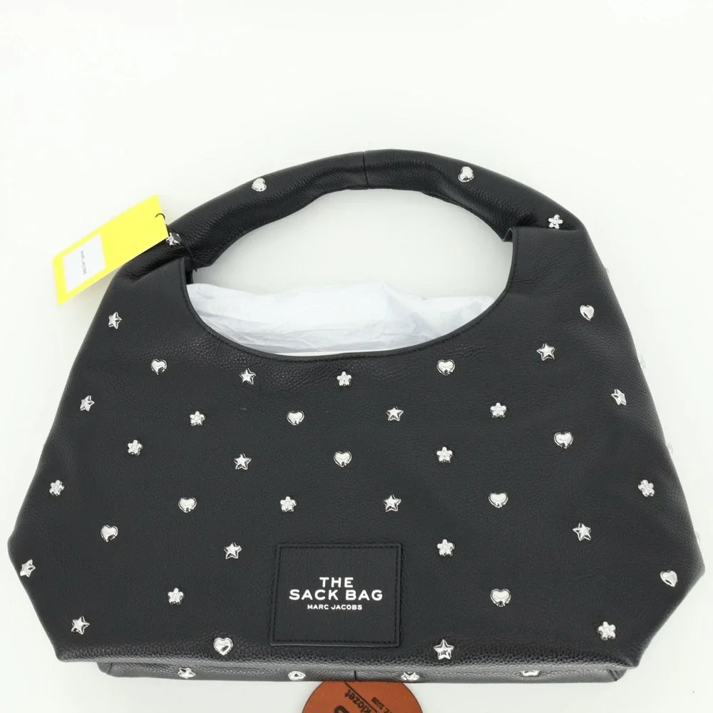 Marc Jacobs The Sack Bag Studded Leather Hobo Removable Zip Pouch NWT $695 - Picture 7 of 16
